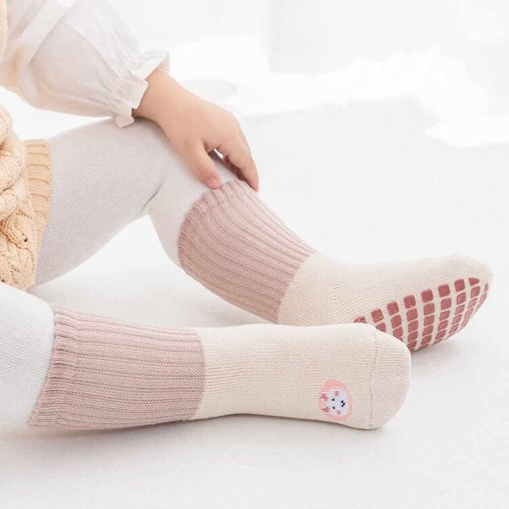 Detalle de FedMois 6er Pack Baby & Kleinkinder ABS-Wintersocken aus Baumwolle mit rutschhemmenden Noppen