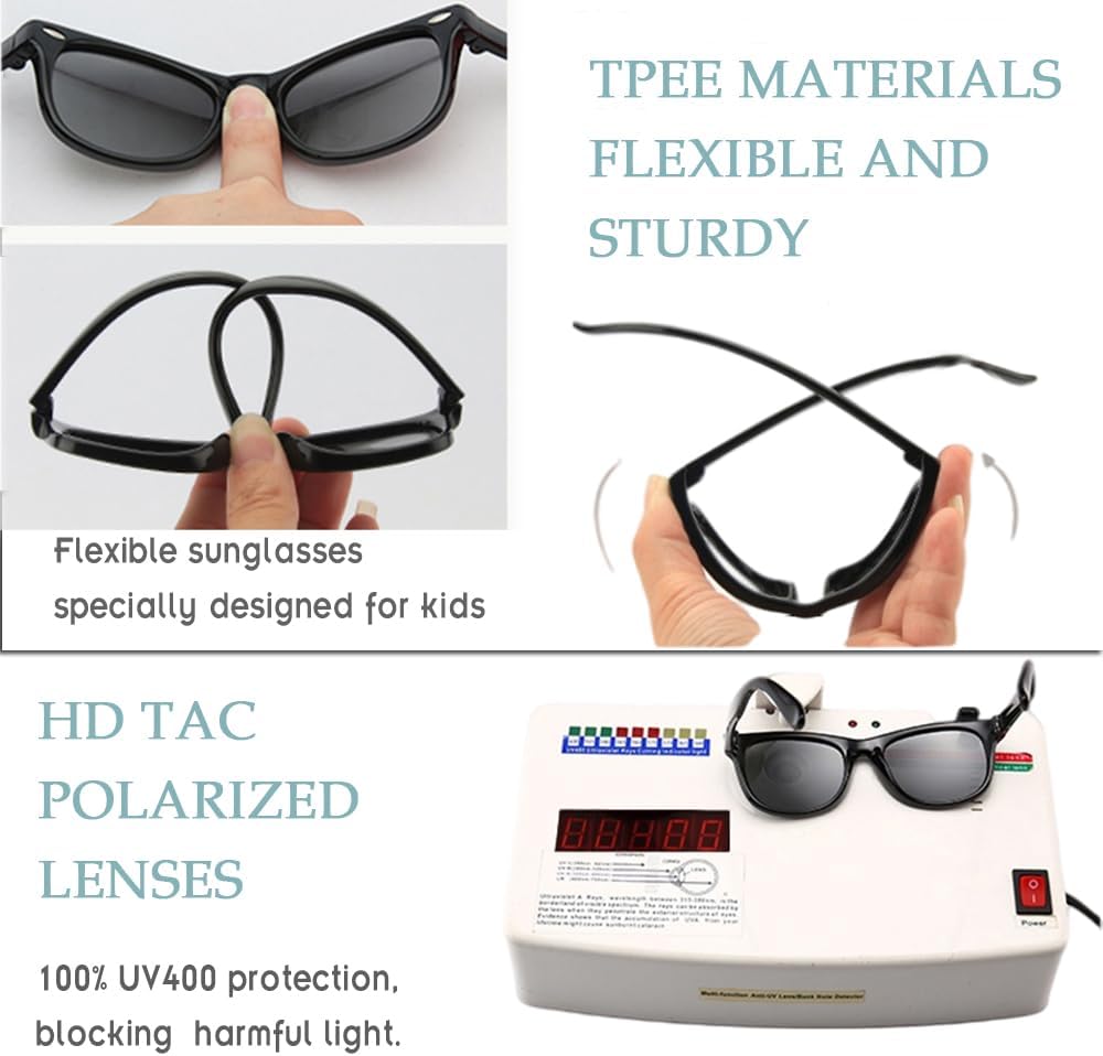 Detalle 2 de Musivon Baby Sunglasses (6 months–2.5 years) with flexible TPEE frame and strap