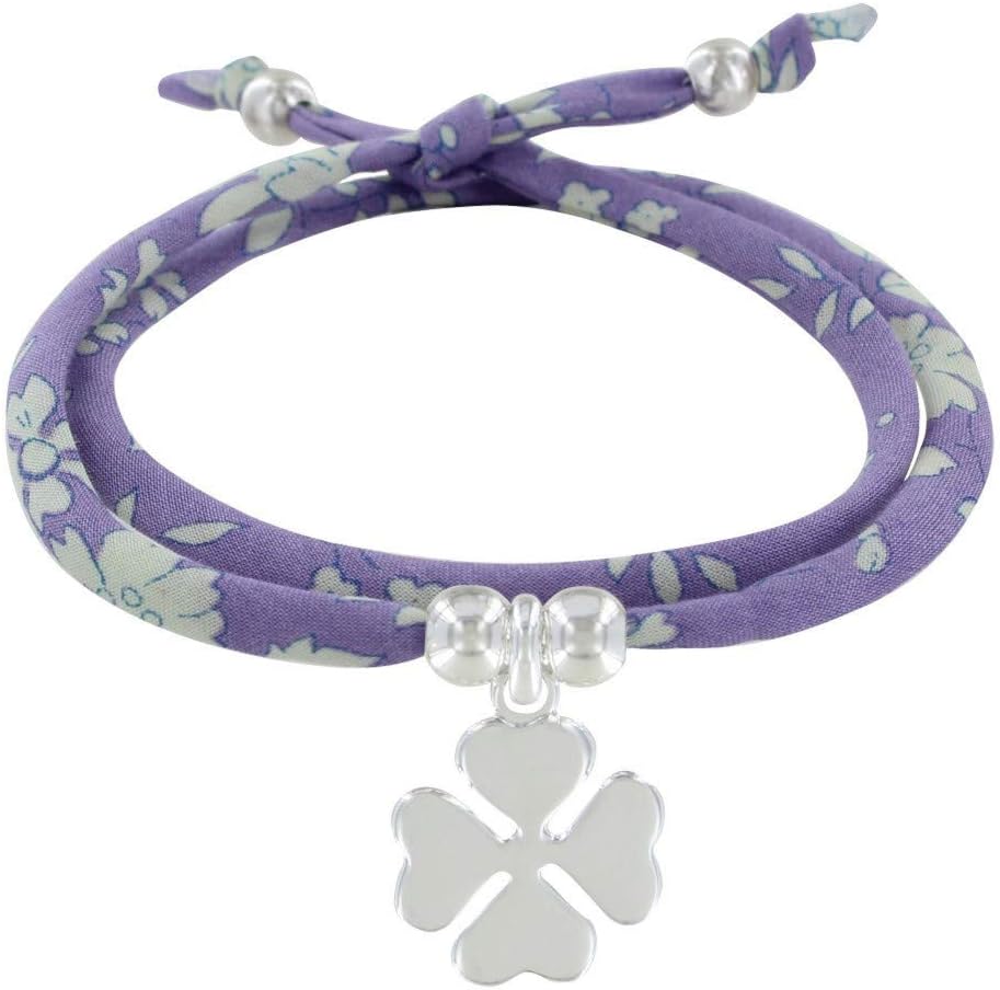 Thumbnail 6 de Les Poulettes Bijoux bracciale doppio giro in argento 925 “Liberty e Trifoglio”