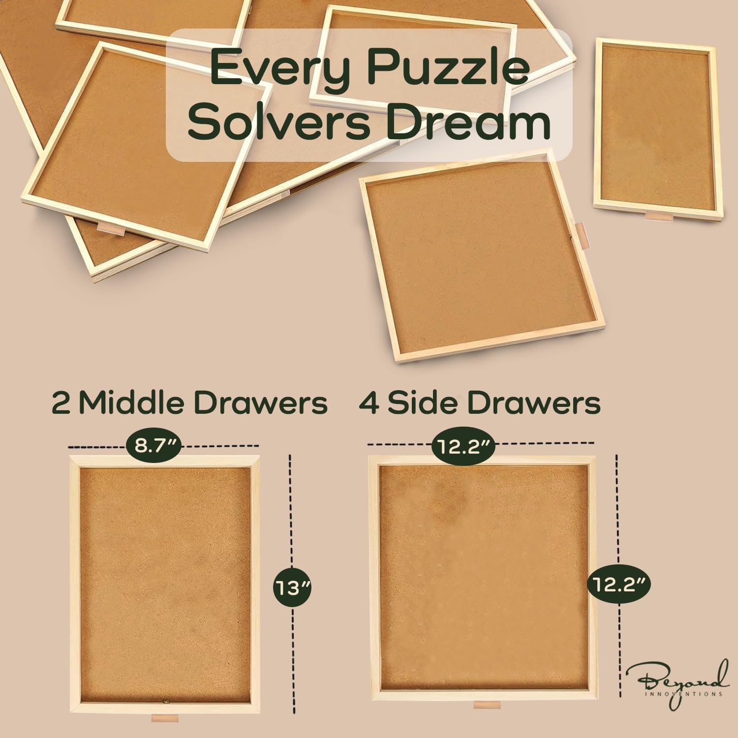 Thumbnail 4 de 1500 Piece Wooden Jigsaw Puzzle Board 35×28" 🧩