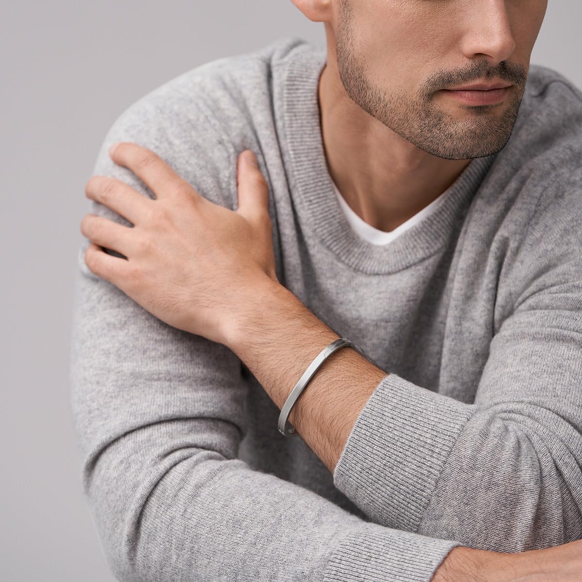 Thumbnail 4 de Fossil Bracciale bangle aperto in acciaio inossidabile da uomo