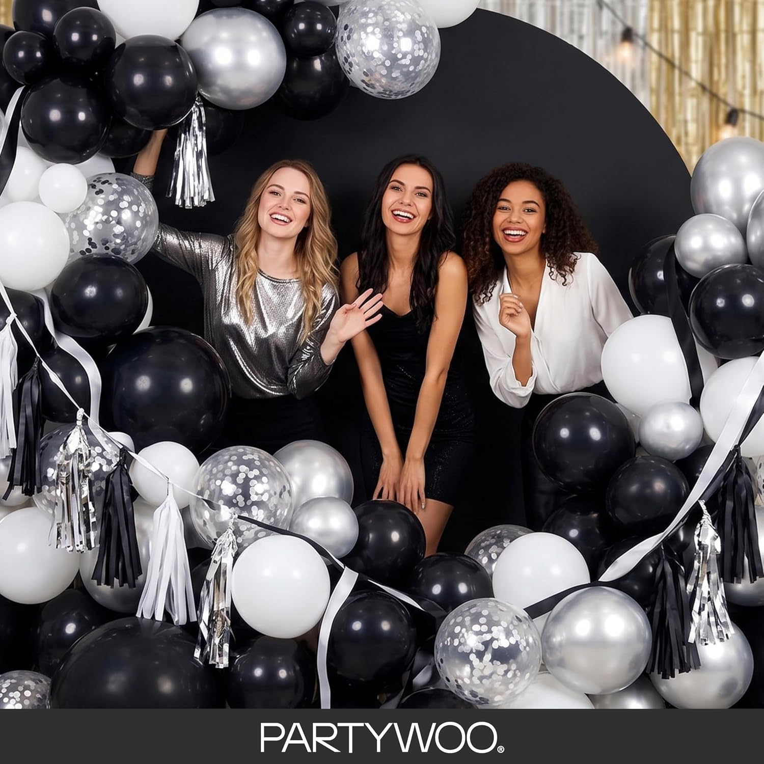Thumbnail 4 de PartyWoo 140-Piece Black Balloon Kit (18, 12, 10, and 5 Inch) for Balloon Arches, Garlands, and Party Decor