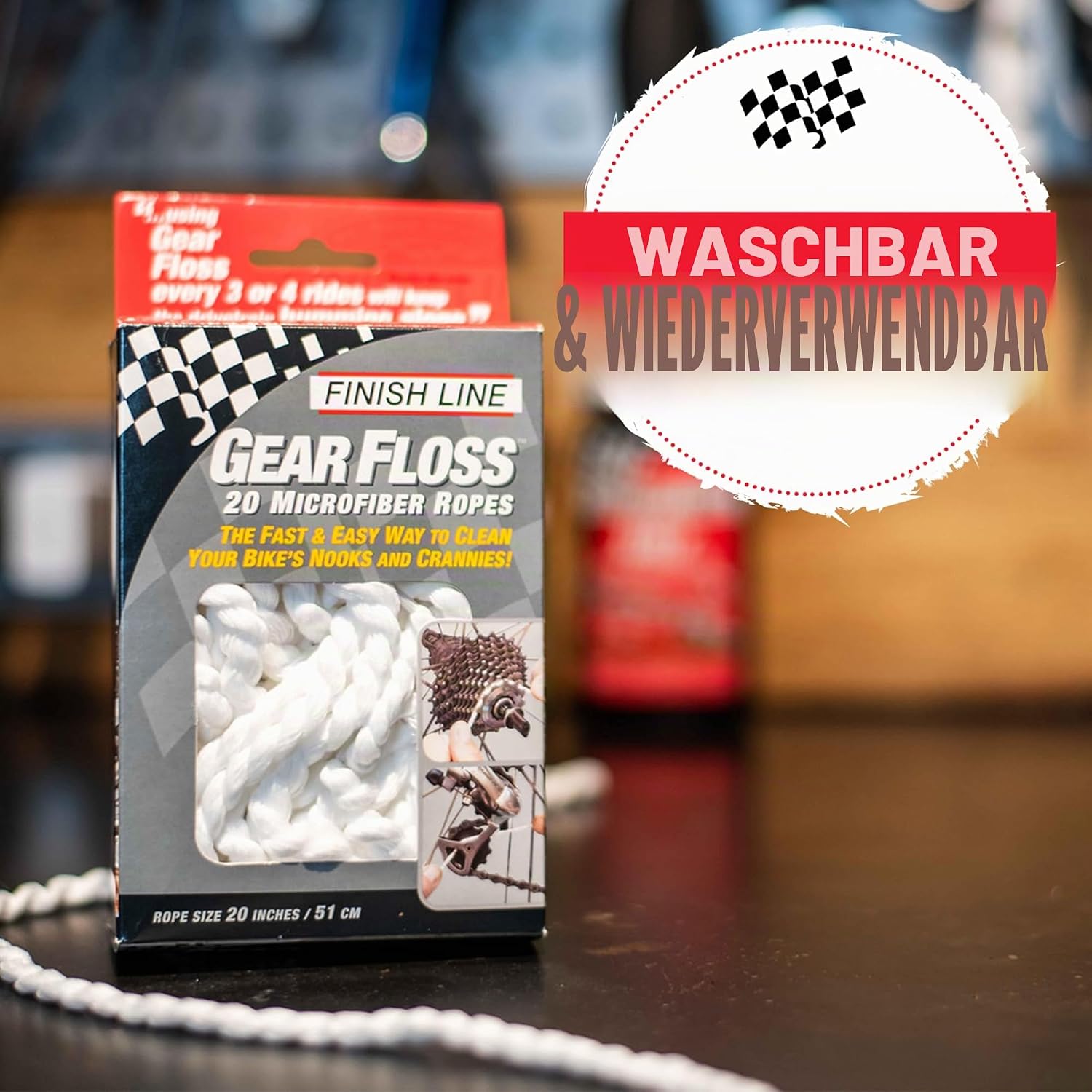 Thumbnail 4 de Finish Line Gear Floss Reinigungsset – 20 Stück, Modell 4002009