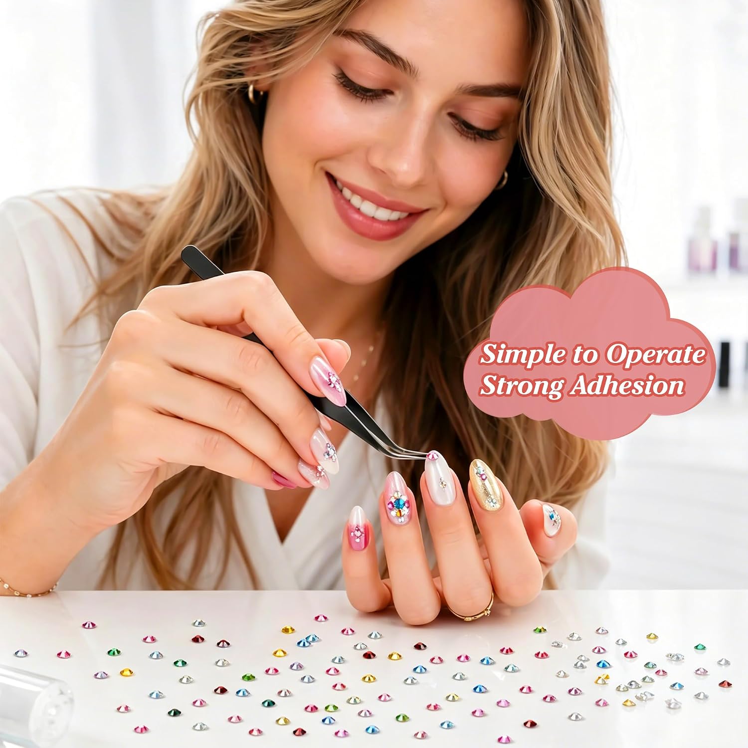 Thumbnail 4 de Artdone US-RS02 Resin Rhinestones, 3 mm, 28 Jelly AB Colors, 36,000 Pieces
