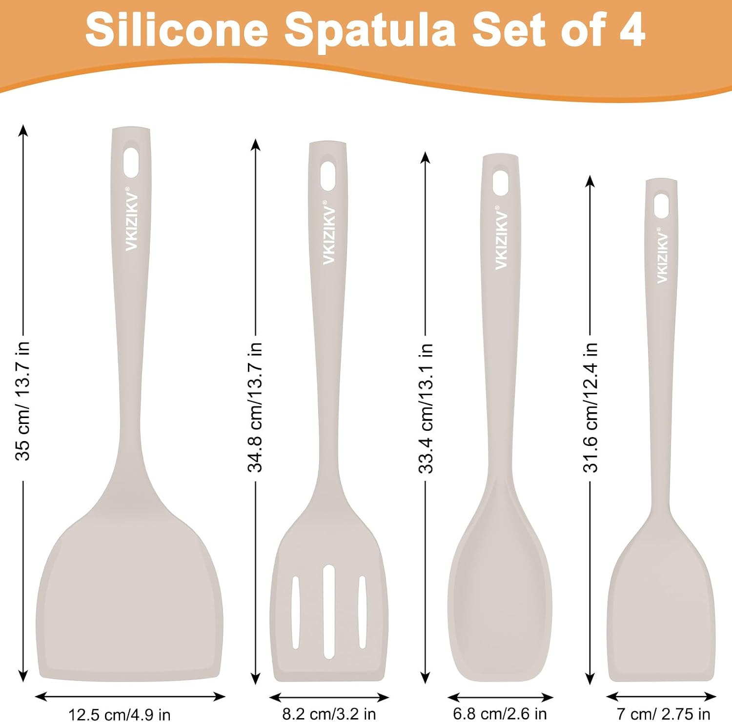 Detalle 2 de VKIZIKV Silicone Spatula Set, 4-Piece