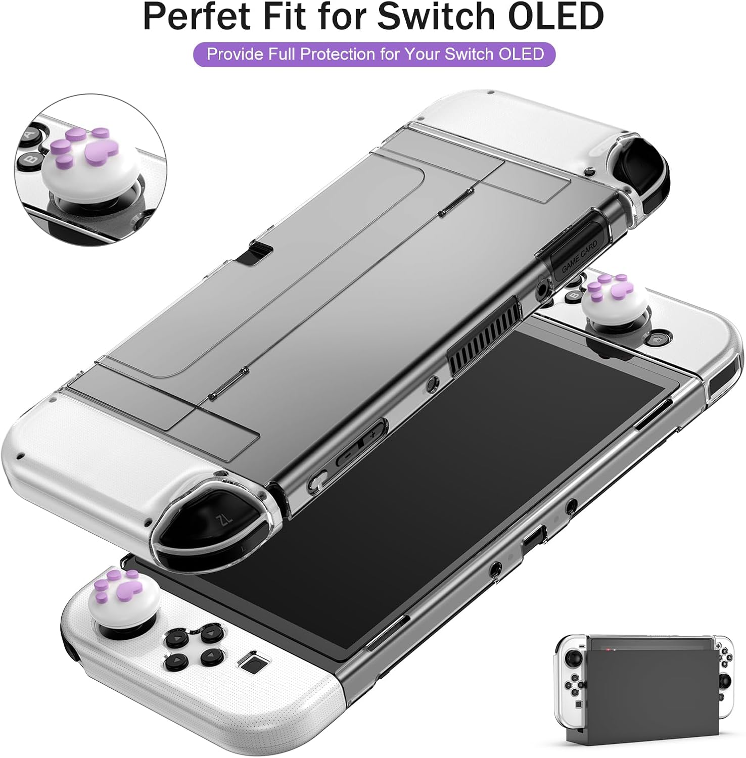 Thumbnail 3 de Younik Switch OLED Accessories Bundle (17-in-1 kit) with carry case, stand, screen protectors and J-Con covers