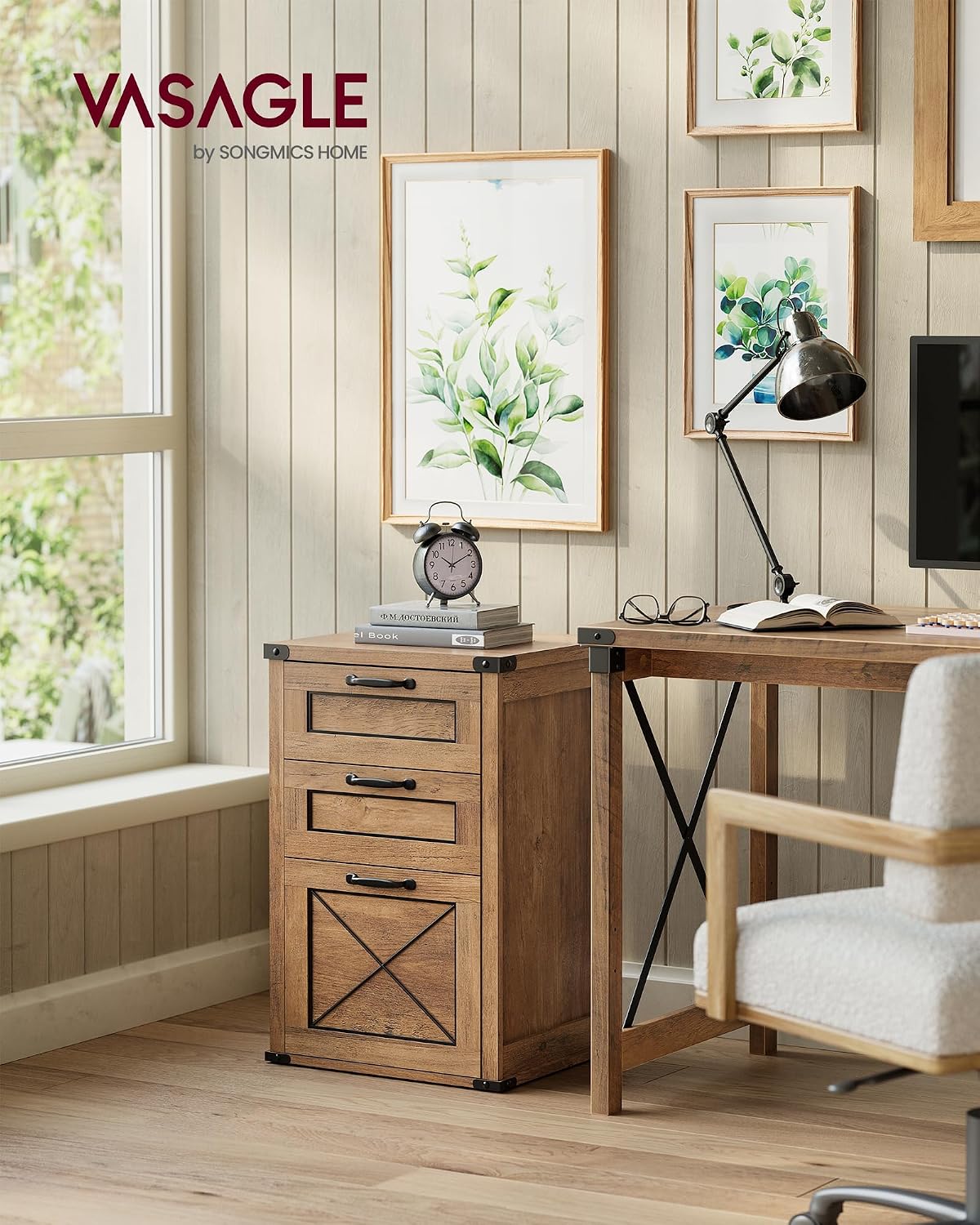 Detalle 2 de VASAGLE File Cabinet 3-Drawer