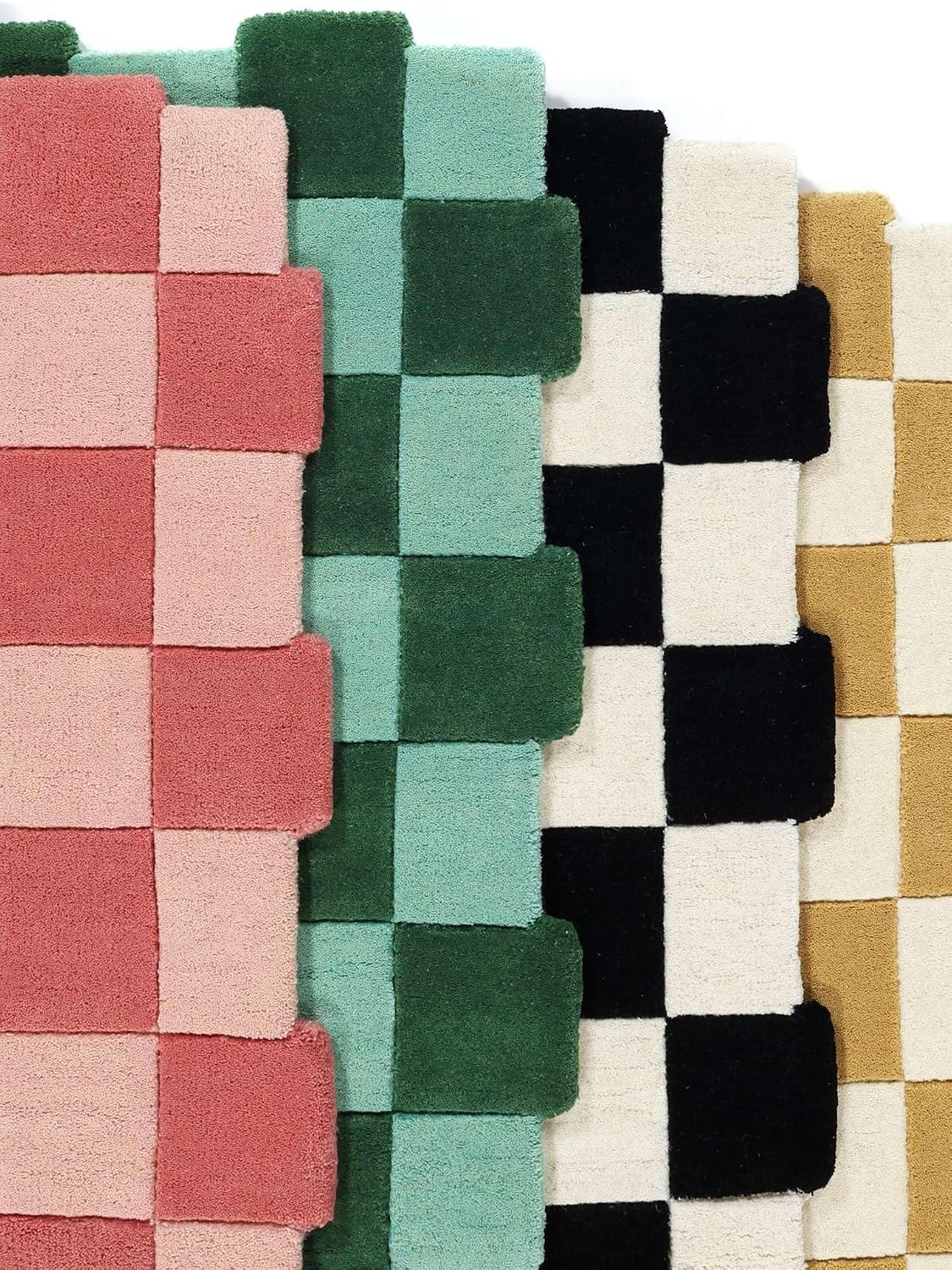 Thumbnail 6 de RugVista Checkmate Doormat, 60 x 90 cm, Yellow/White, Cotton and Wool