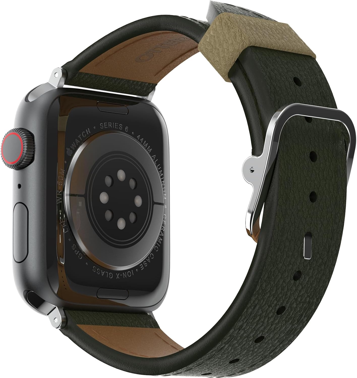 Detalle 2 de OtterBox Symmetry Cactus Leather: cinturino verde per Apple Watch 44/45/46mm