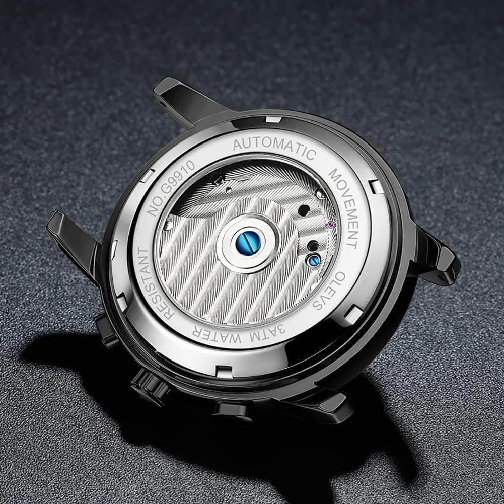 Thumbnail 3 de OUPINKE Herrenautomatik-Skelett-Tourbillon Uhr mit Diamanten, wasserdichtes Edelstahlband