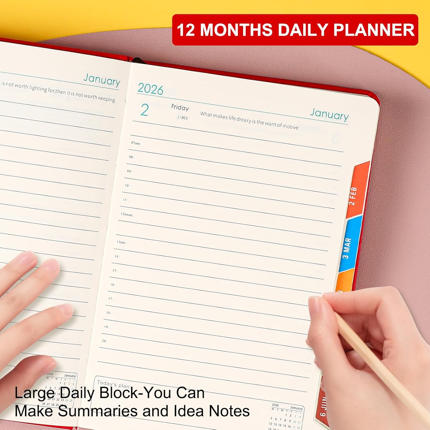 Thumbnail 2 de Agenda A5 2026 une page par jour 📔