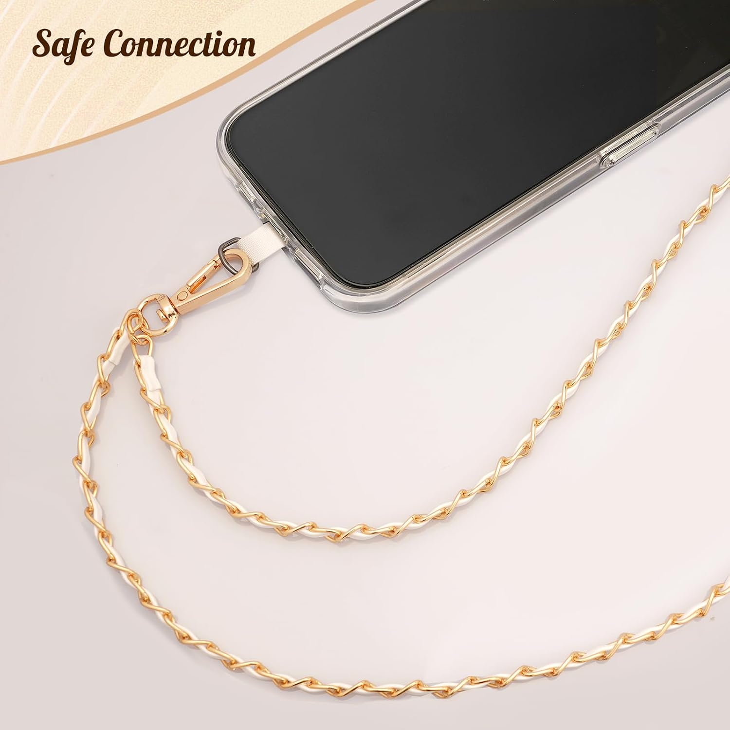 Thumbnail 4 de TiMOVO Universal Phone Lanyard, 57-Inch Alloy Chain, White