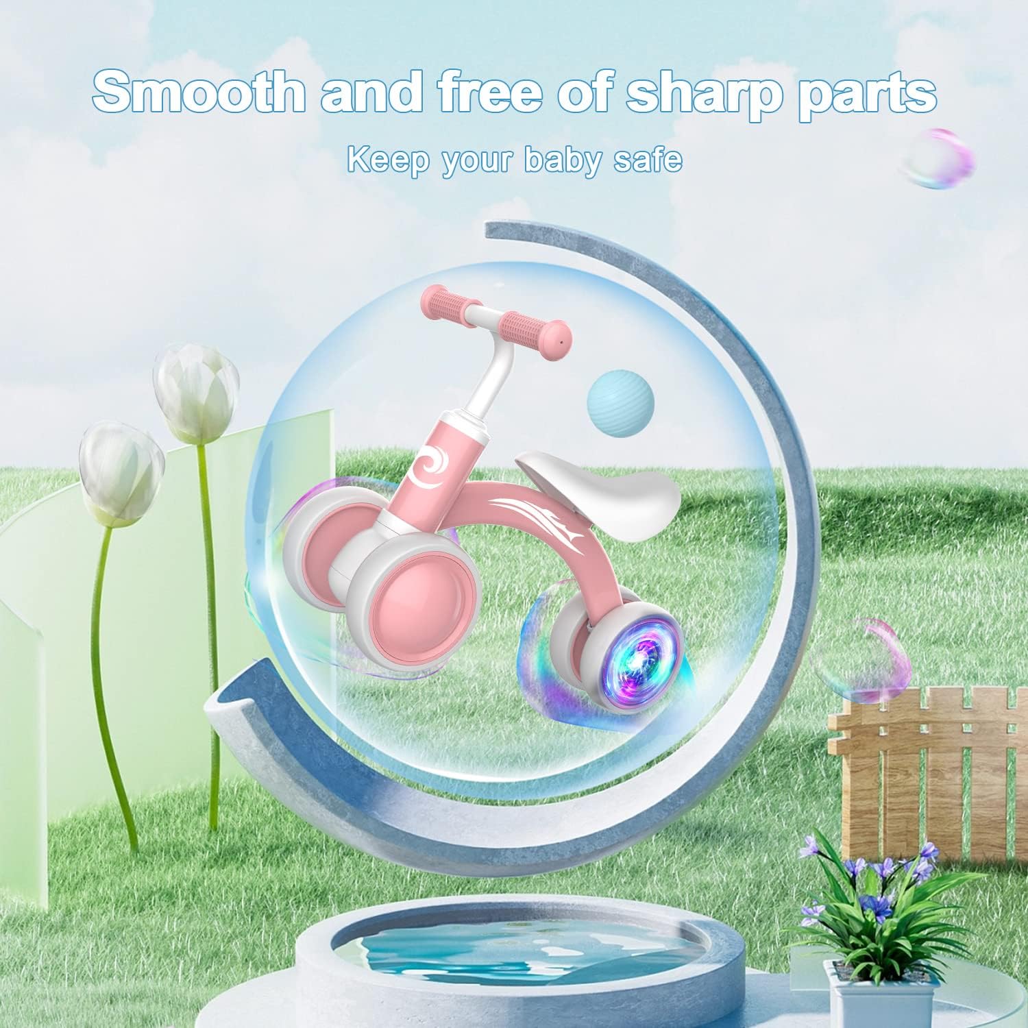 Thumbnail 4 de Colorful Lighting Balance Bike for 1 Year Old