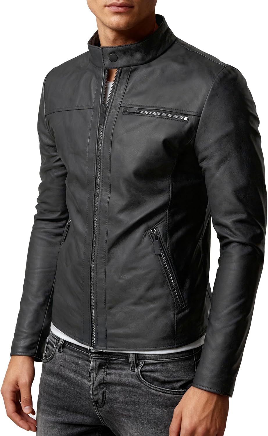 Thumbnail 2 de Crone Epic Herren Lederjacke Cleane Basic – Vielseitige Lederjacke in verschiedenen Varianten