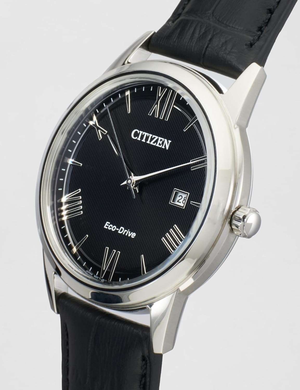 Detalle de Citizen Leather AW1231-07E Montre-Bracelet pour hommes : élégance Eco Drive