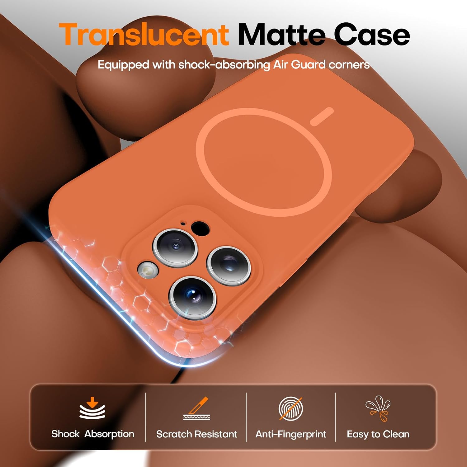 Detalle 2 de EXZLLEN 16 Pro Max Magnetic Silicone Case 3.0mm