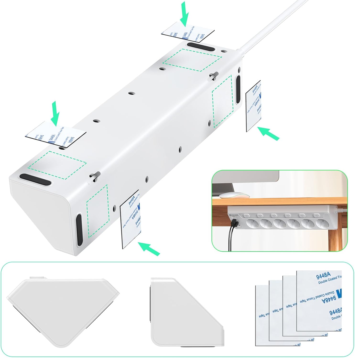 Detalle 2 de HITRENDS Ecksteckdose mit USB 10-in-1
