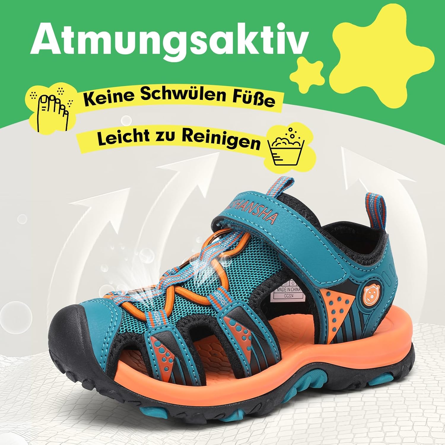 Thumbnail 2 de SAGUARO geschlossene Sandalen für Kinder – atmungsaktiv, gepolstert & griffig für Sommer-Trekking