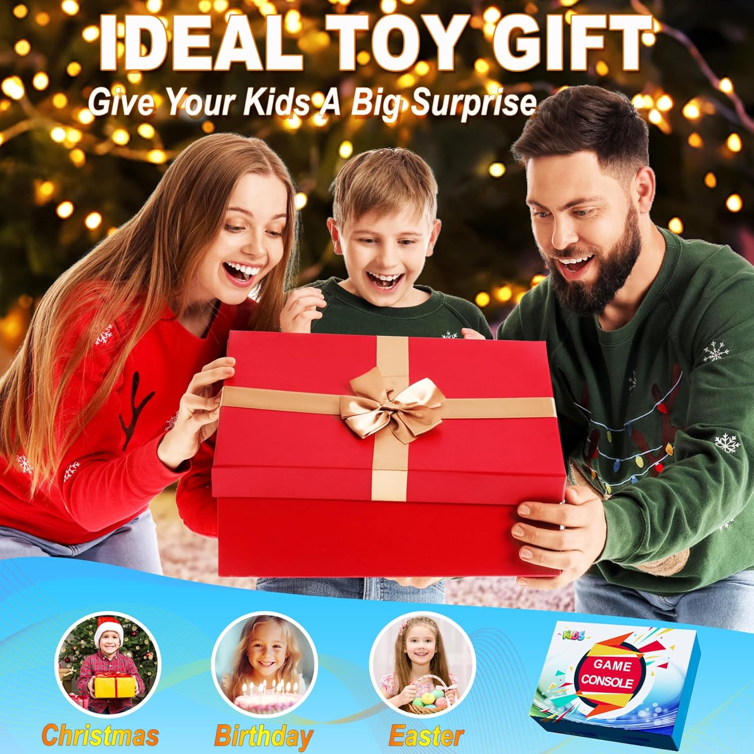 Thumbnail 6 de 32-Bit Handheld Games for Kids (Preloaded 139 Video Games) with 3.0" IPS Screen and Rechargeable Battery, Purple