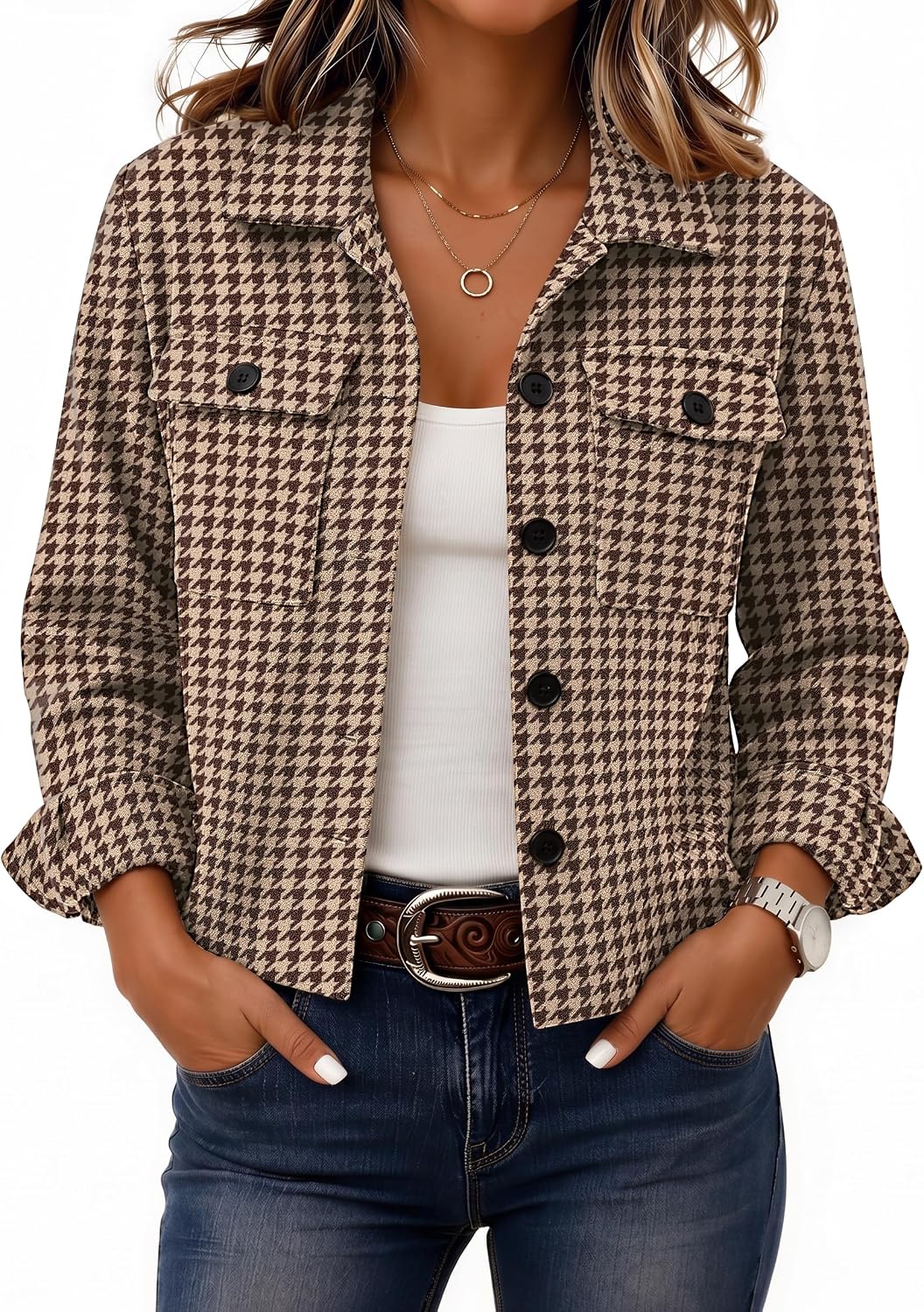 Detalle de Zeagoo Cropped Shacket 2026