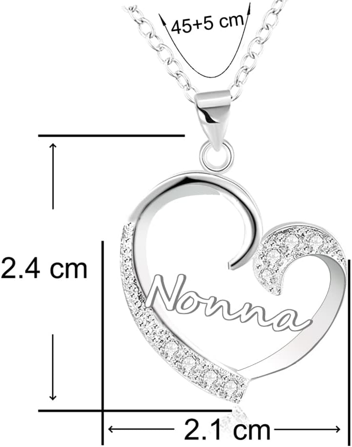 Detalle de Collana con ciondolo per Nonna GUOYU in acciaio inossidabile, regolabile