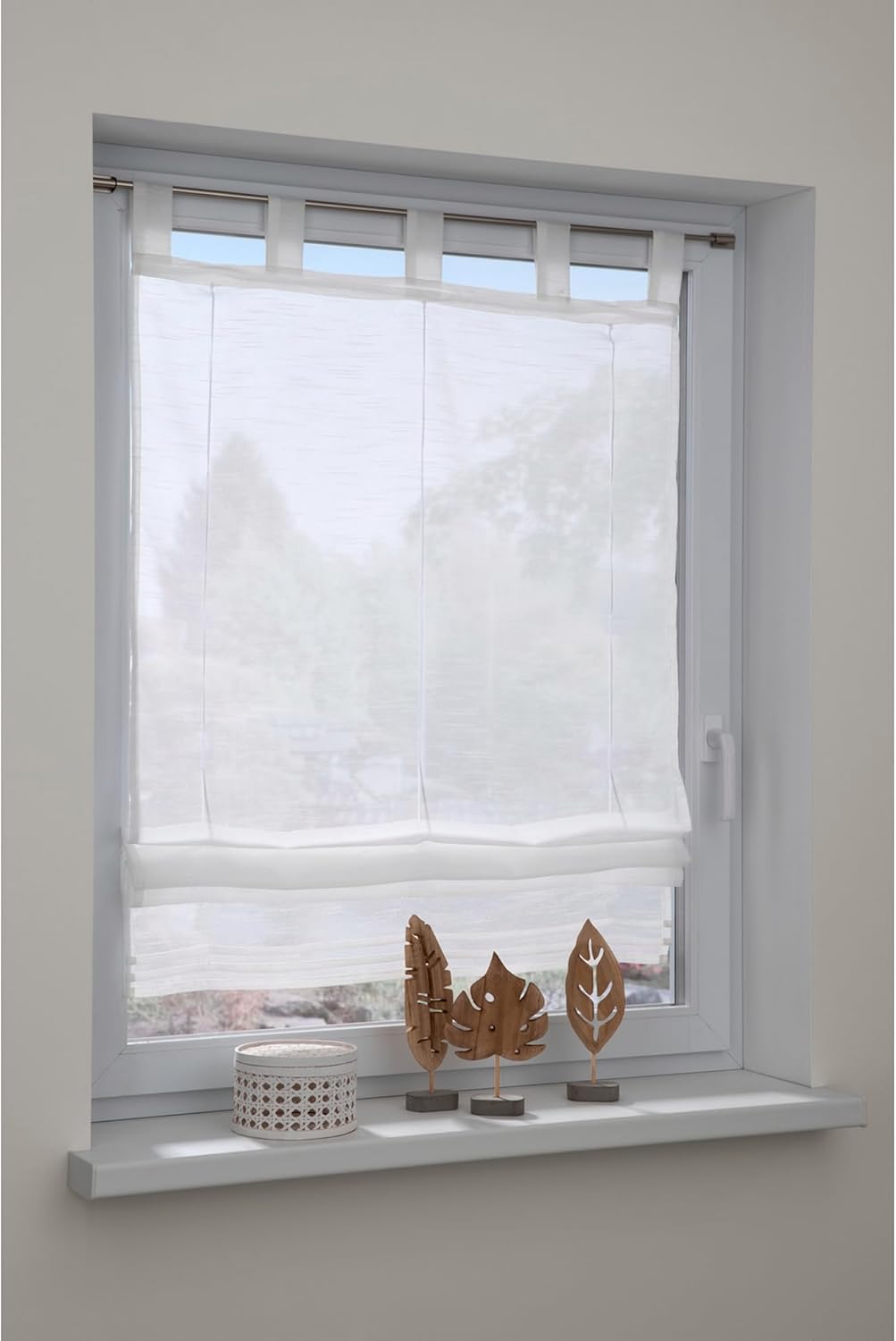 Thumbnail 2 de GARDINIA Store Japonais Voile Transparent – 50 x 140 cm, blanc, passants