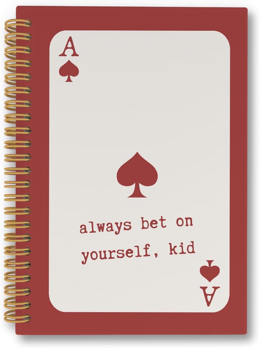 Detalle de laveliabel Red Preppy Spiral Notebook, 5.5 x 8.3 Inches, Hardcover