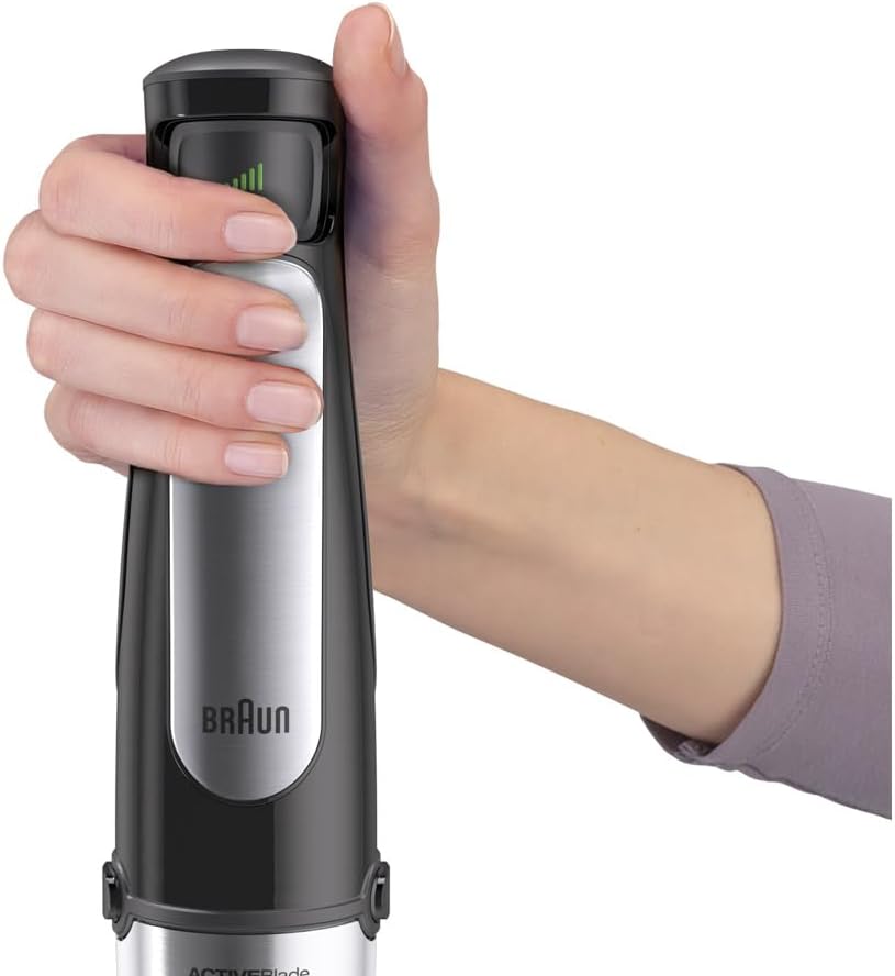 Detalle de Braun Minipimer 7025 batidora 1000W con accesorios