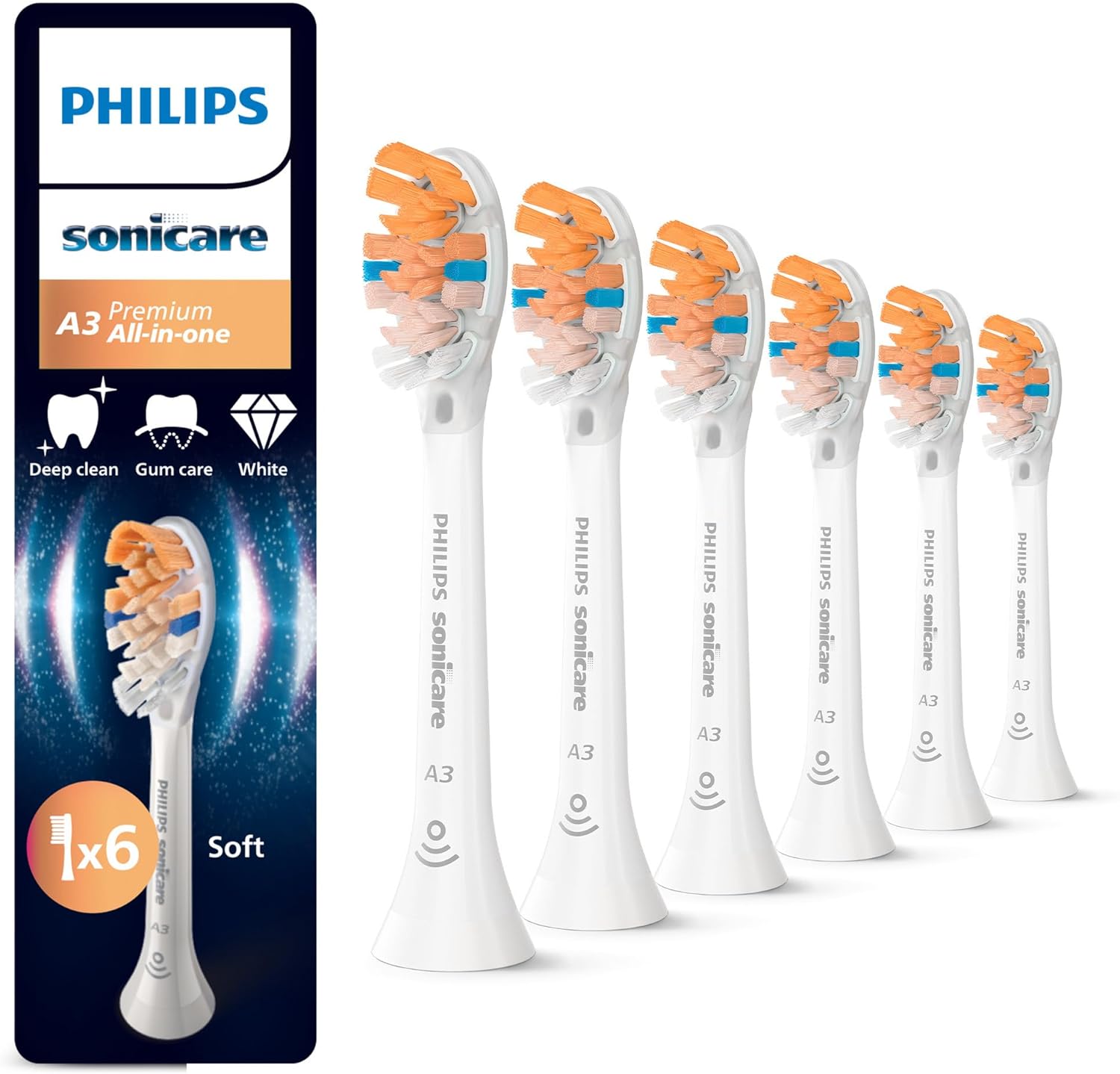 Detalle de PHILIPS Sonicare A3 Premium All-in-One 6 testine 🪥
