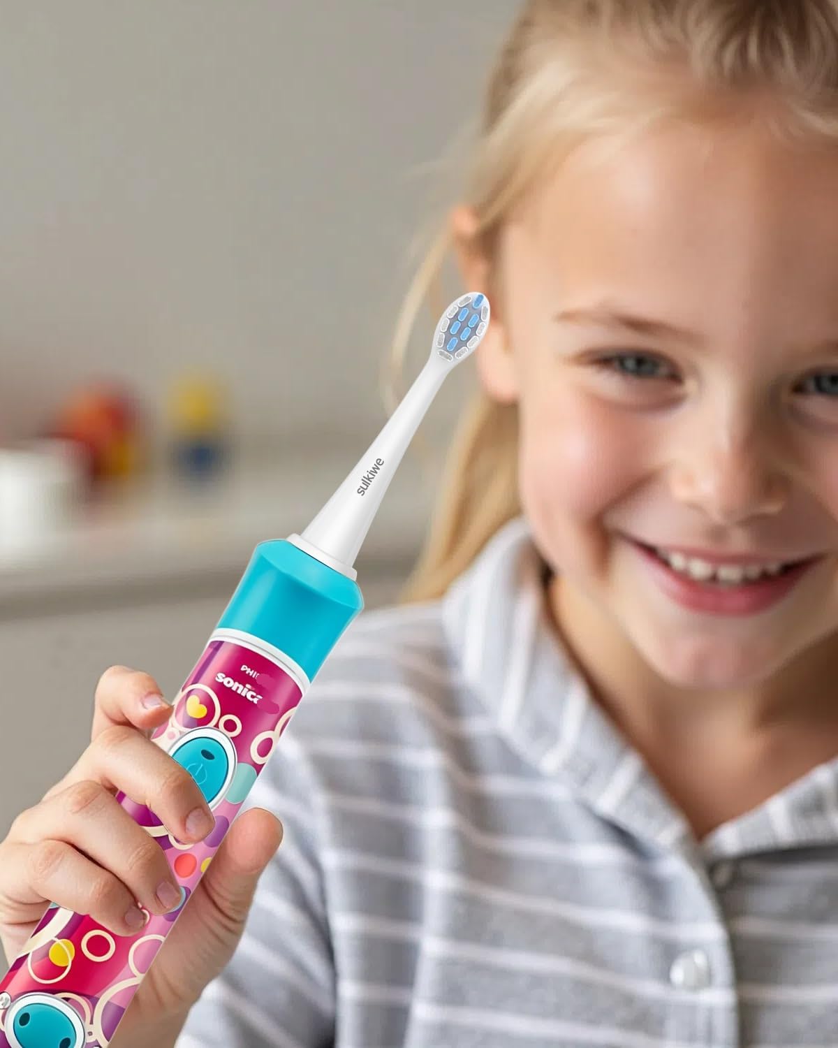 Detalle 2 de Sulkiwe Kids Ersatzbürsten 8er für Philips Sonicare
