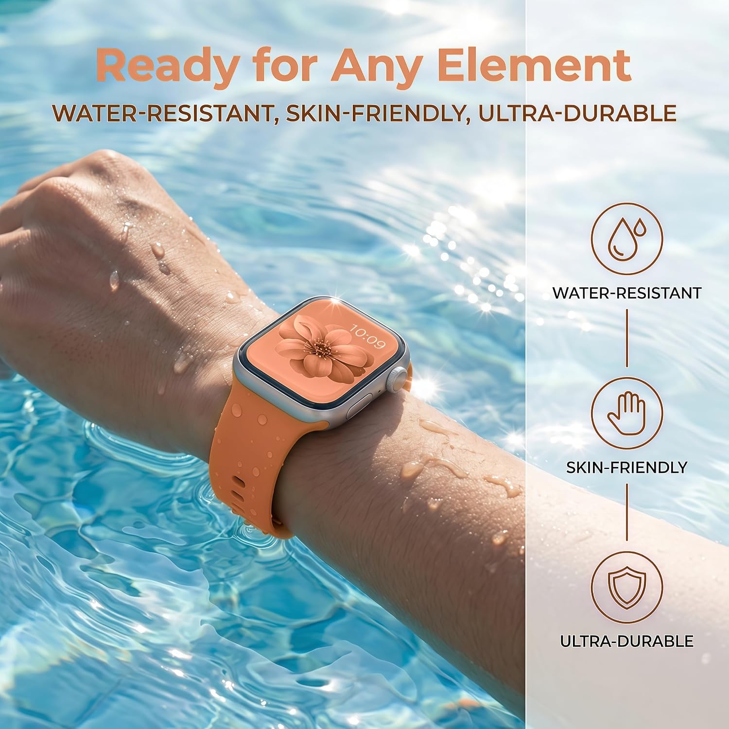 Detalle 1 de Foufousun Silicone Apple Watch Bands