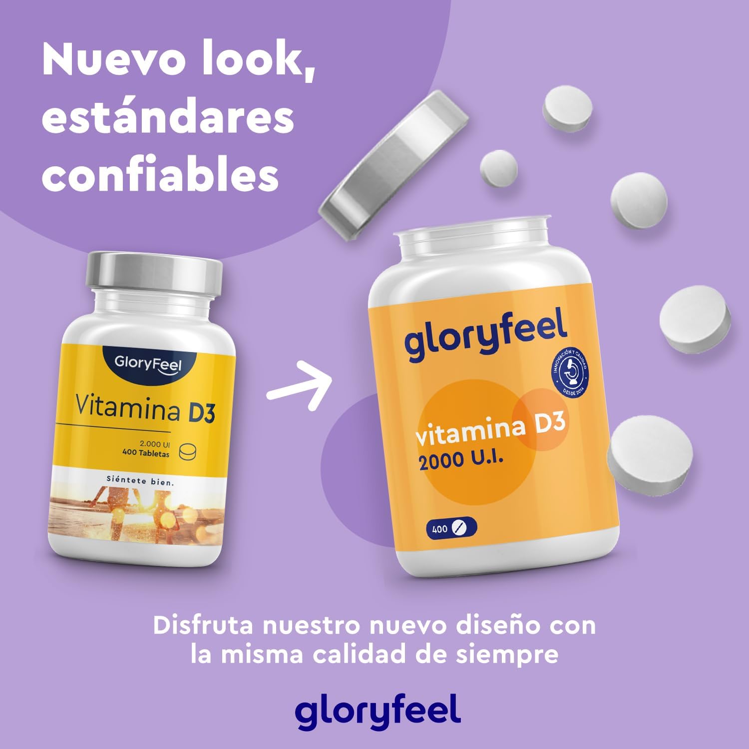 Detalle 2 de Vitamina D3 2000UI 400 tabletas 💊