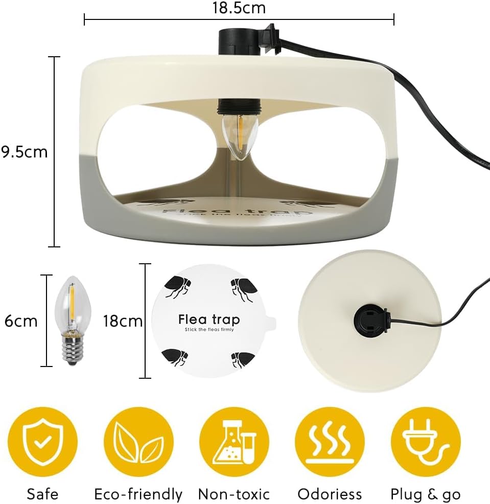 Detalle 2 de Flintronic Flea Traps for Home 2 Pack 🪳
