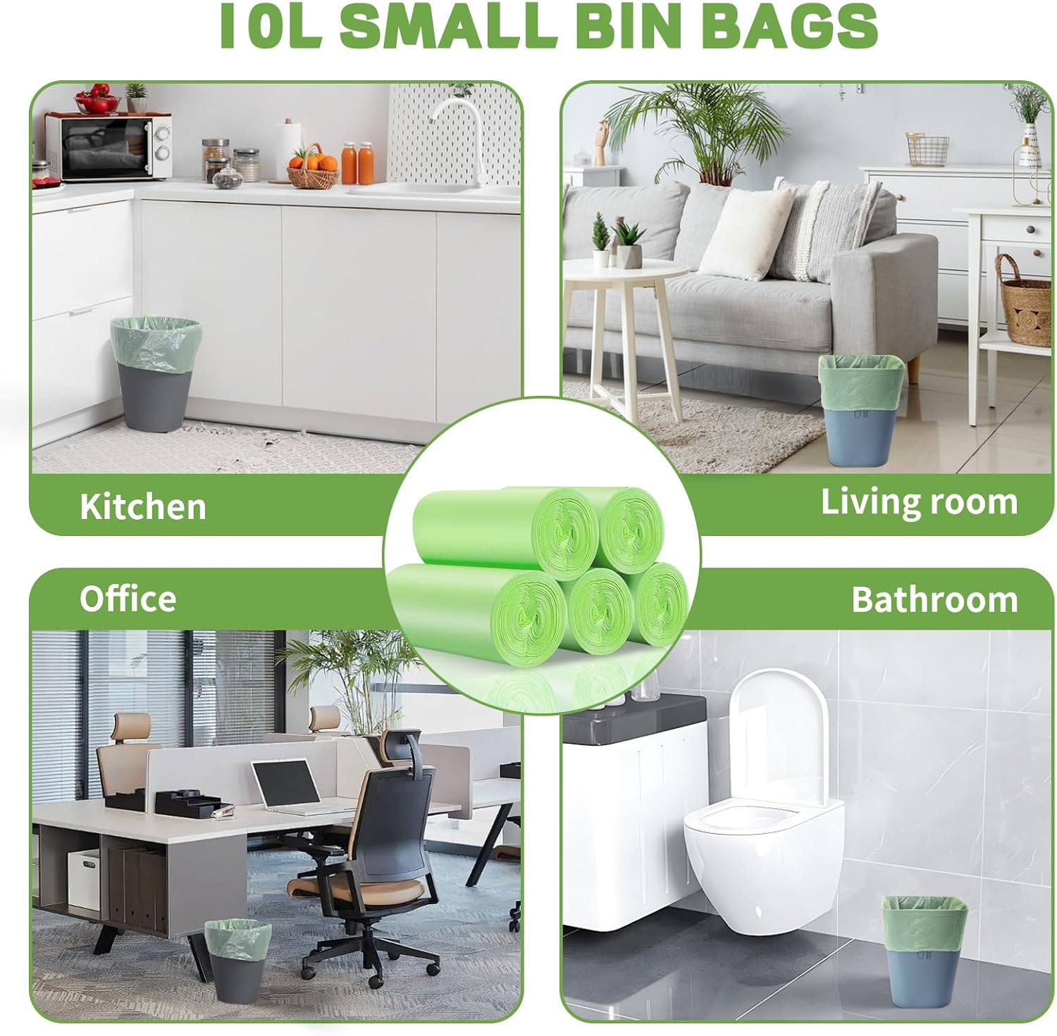 Thumbnail 5 de BODFPPC Biodegradable Bin Bags 150 Pack 10L