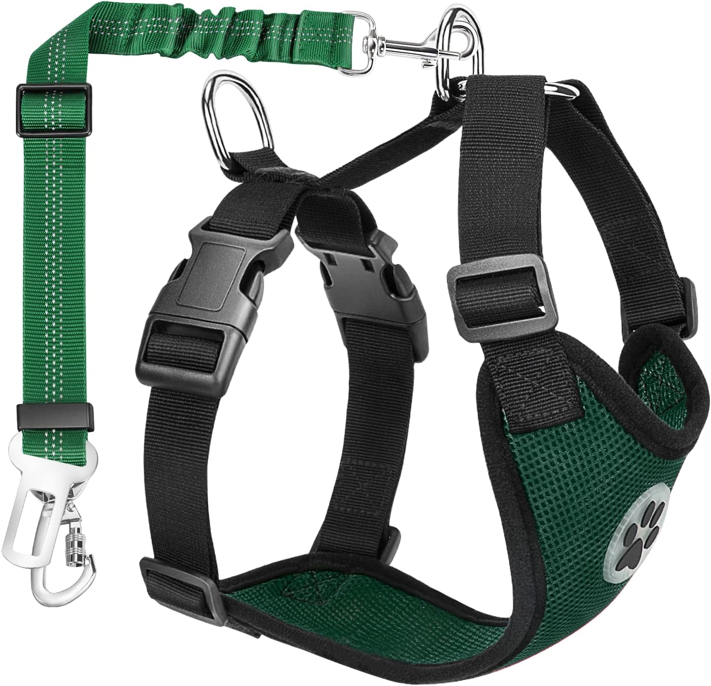 Detalle de Nasjac Dog Car Harness with Seat Belts – Safe Travel Vest for Small to Medium Dogs