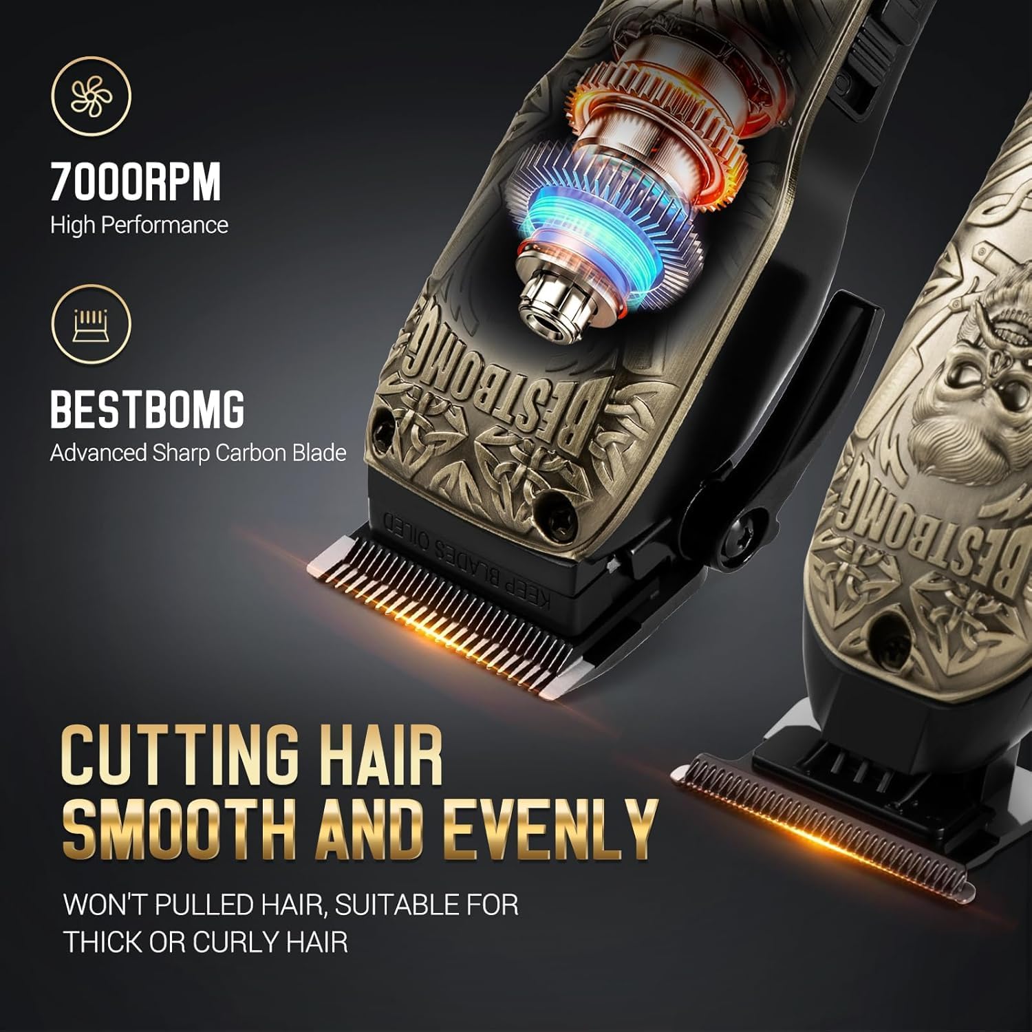 Thumbnail 1 de Bestbomg 807E Bronze Hair Clippers