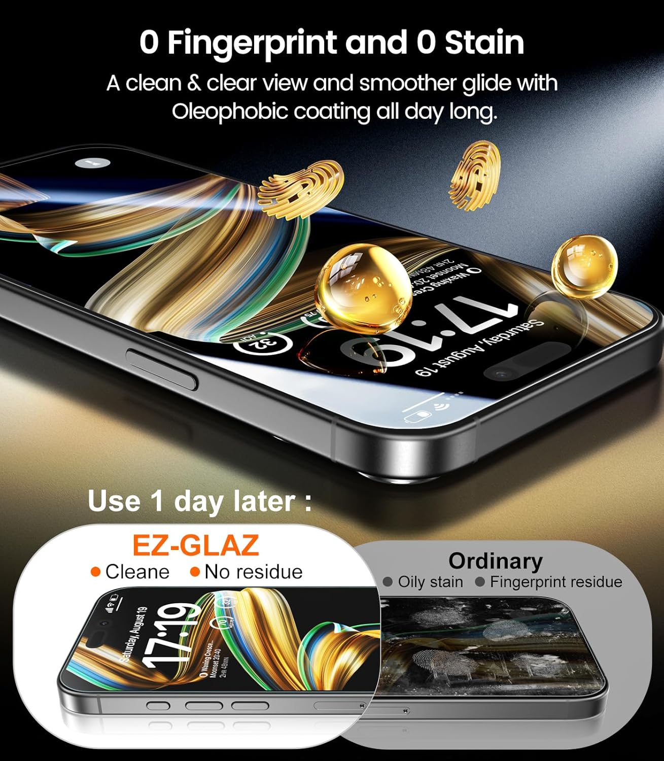 Thumbnail 6 de EZ-GLAZ 4-Pack Privacy Screen Protector for iPhone 16 Pro Max (6.9")