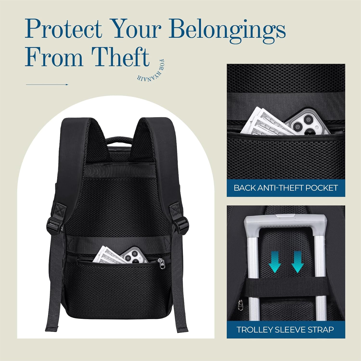 Thumbnail 3 de Lossga Mochila de Viaje Cabina 40x20x25 ✈️ Ideal Ryanair