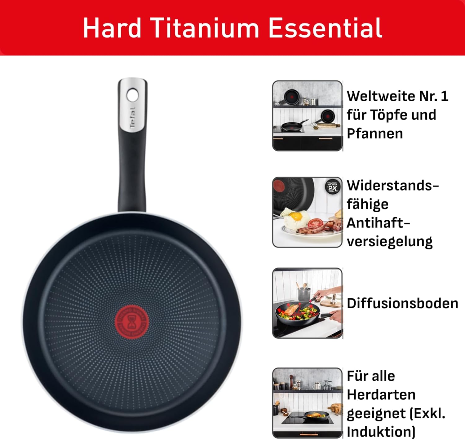 Detalle 2 de Tefal Hard Titanium 28 cm Bratpfanne