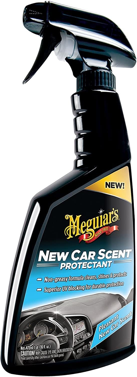 Meguiar's Interior Car Cleaner - New Car Scent (G4216EU, 473ml) for Plastic, Vinyl & Rubber Surfaces