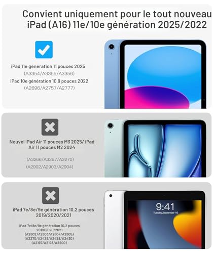 Thumbnail 1 de TiMOVO Coque pour iPad A16 11 Pouces / iPad 10ème Génération 10,9" Bleu Abysse