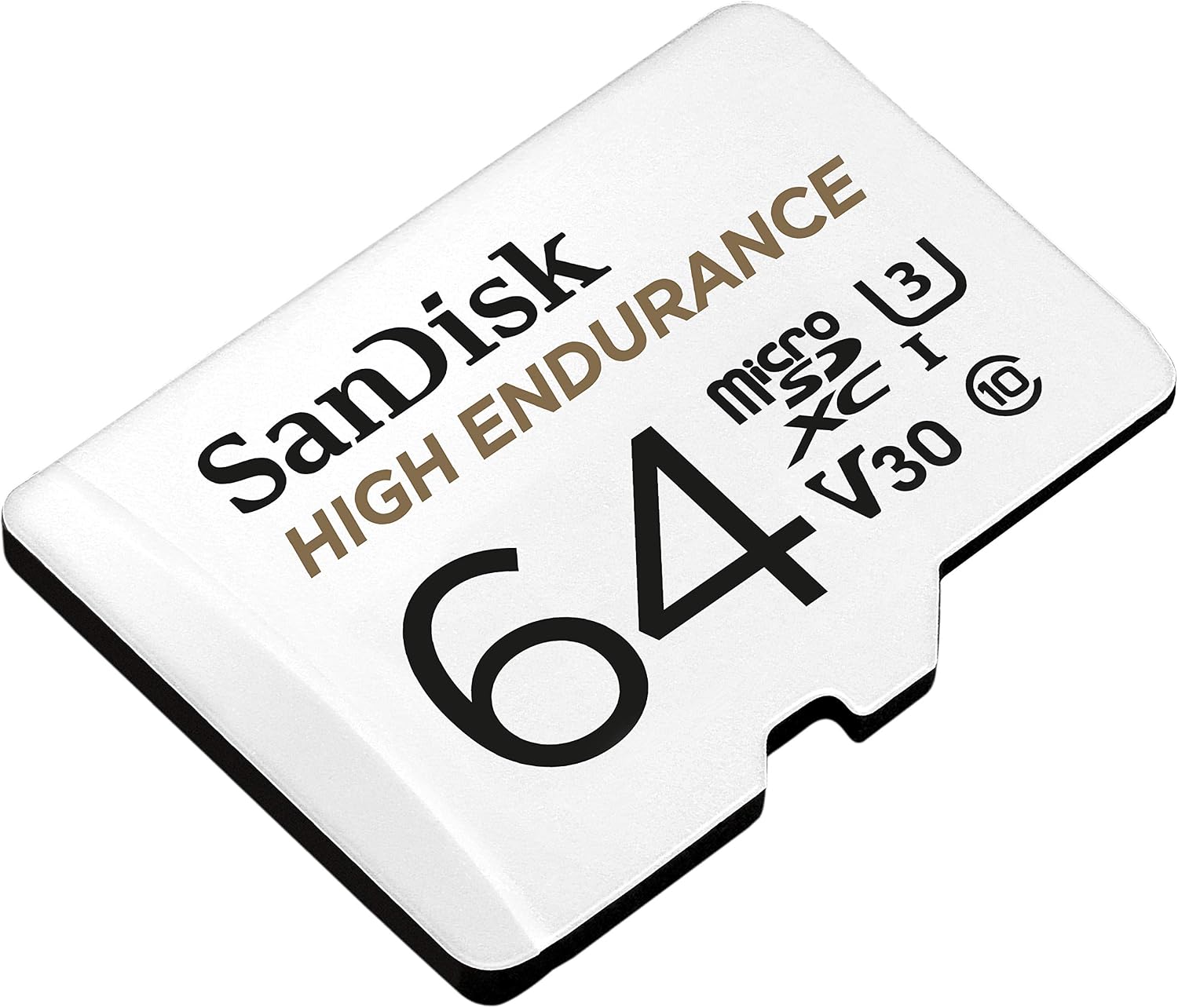 Detalle de SanDisk High Endurance 64 GB microSDXC per dashcam e home monitoring, con adattatore SD