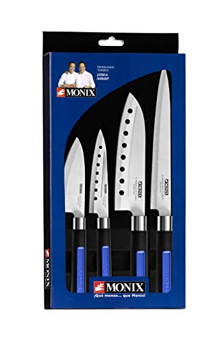 Thumbnail 1 de Monix Solid+ Set de 4 cuchillos japoneses — acero inoxidable 18/10, mango de polipropileno