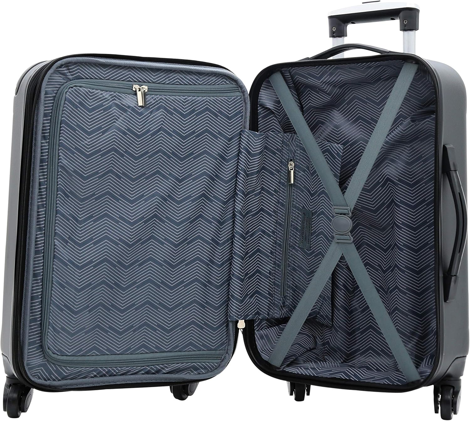 Detalle de Travelers Club Chicago Hardside Erweiterbare Spinner Gepäckstücke