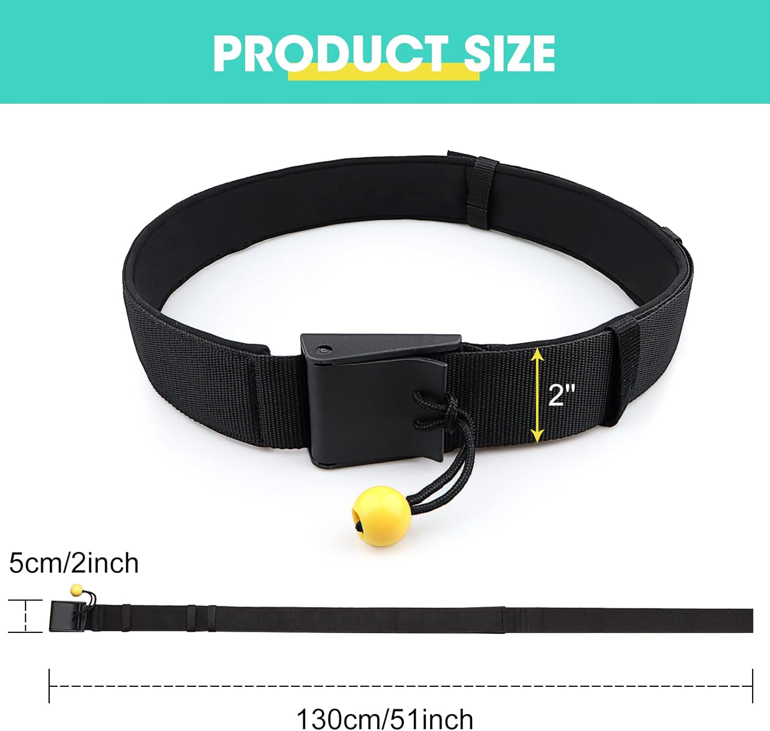 Thumbnail 5 de Pecihiko SUP Waist Belt: 50mm Wide Quick-Release Safety Belt for Stand Up Paddleboarding