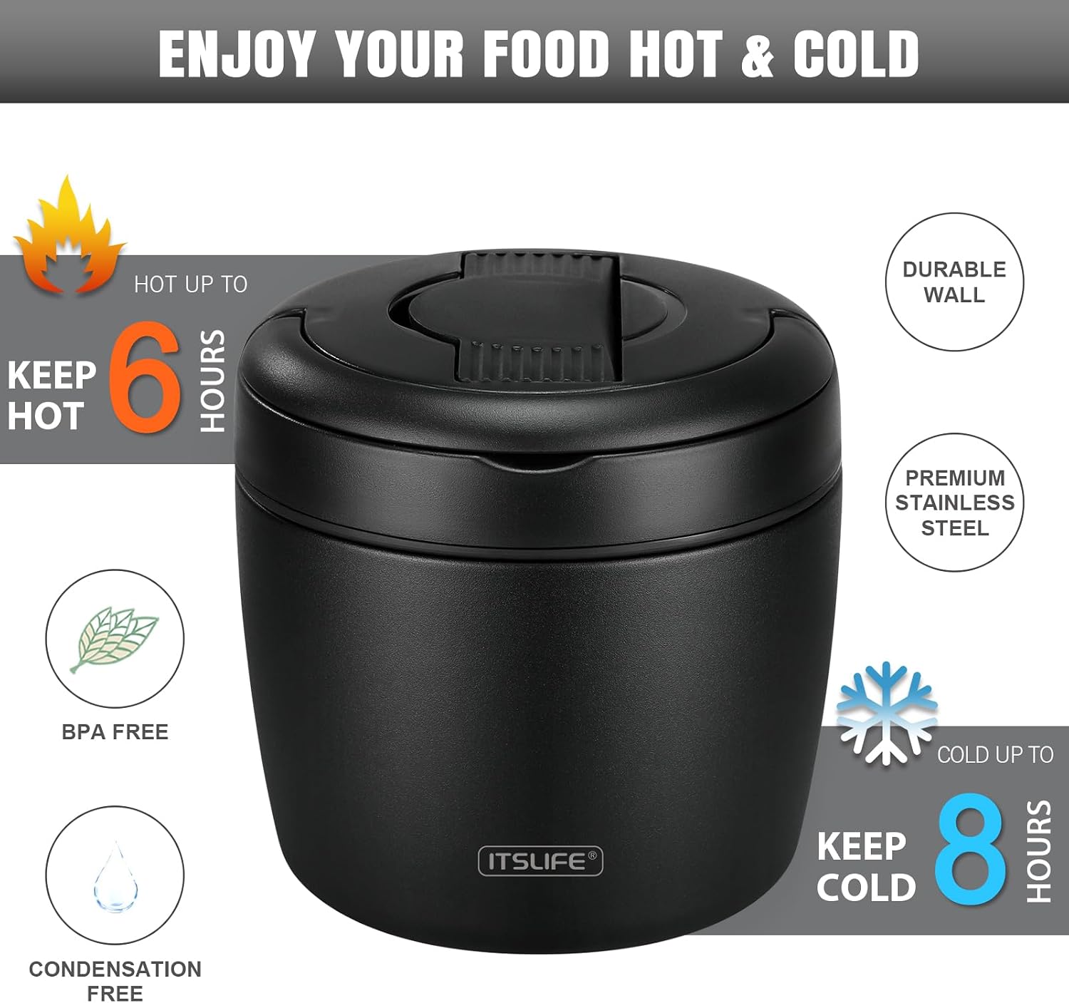 Detalle de Itslife ThermobehĂ€lter 970ml đ±
