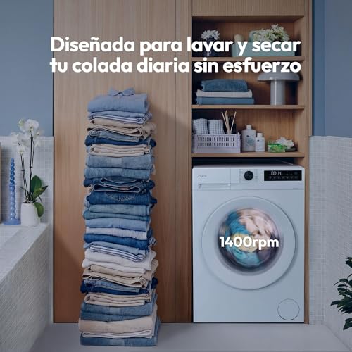 Detalle de Candy ProWash&Dry 300 GWD 485S6-S: lavasecadora slim 8/5 kg, vapor y panel Smart Touch
