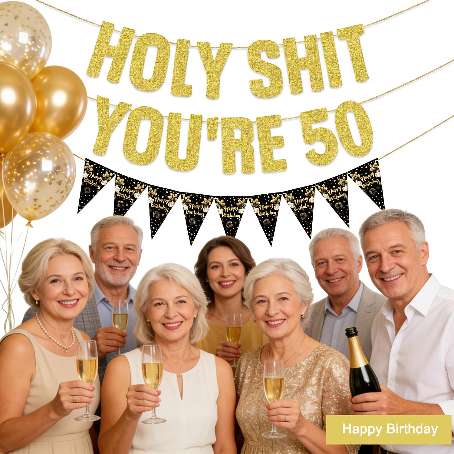 Thumbnail 2 de 50th Birthday Banner and Garland Kit