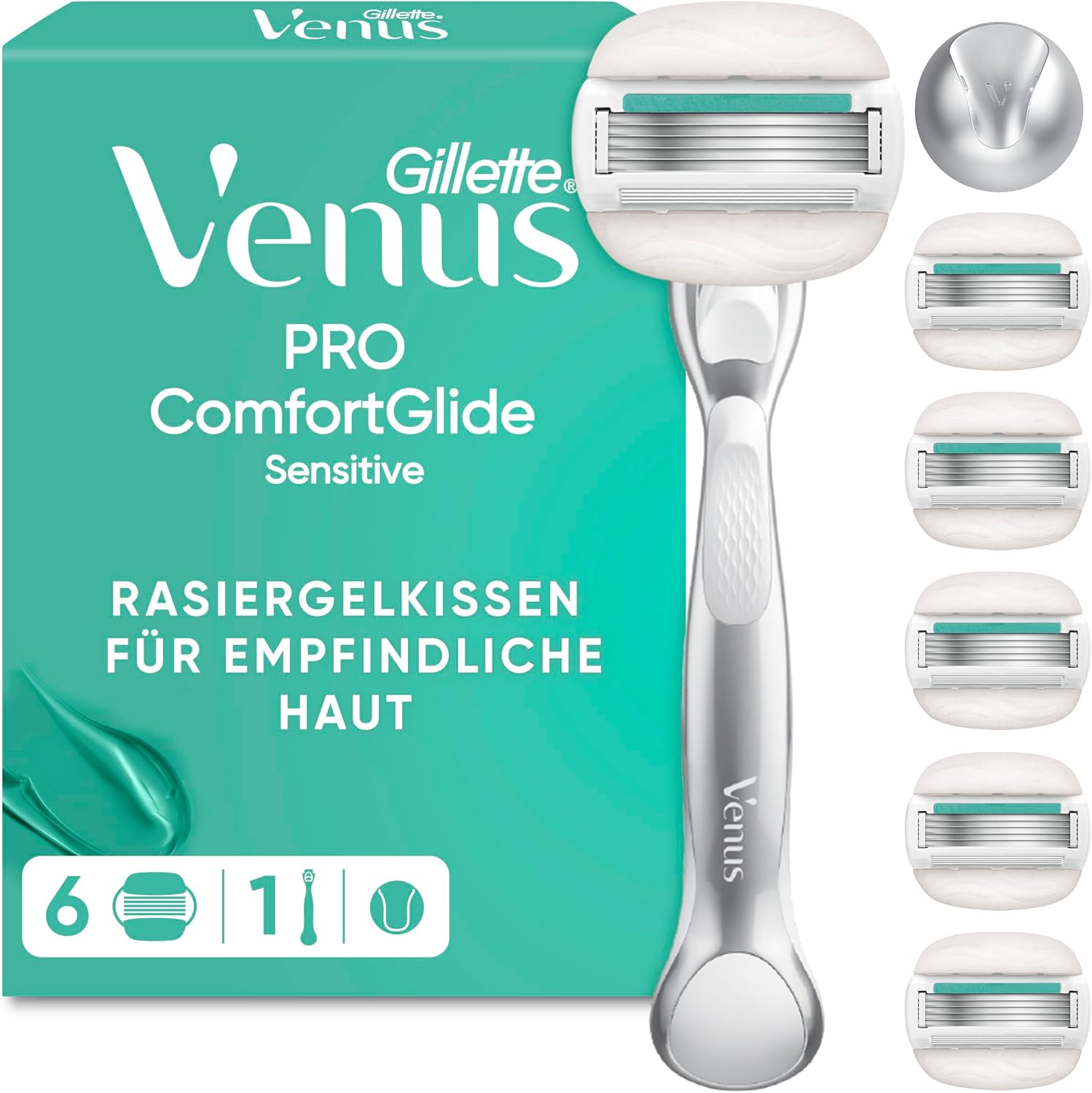 Gillette Venus Pro ComfortGlide Sensitive 6 Klingen