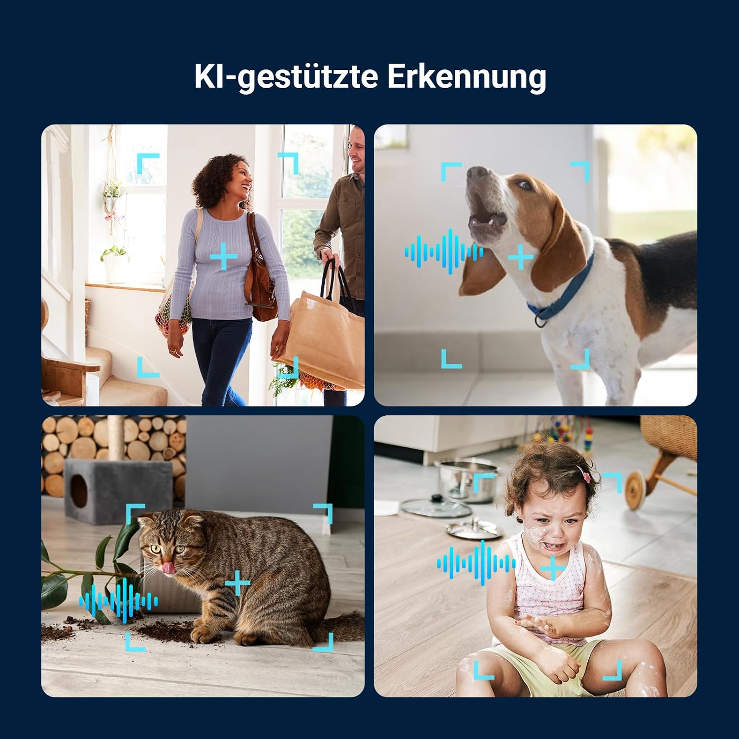Thumbnail 3 de EZVIZ C6N G1 4K Überwachungskamera Indoor – 2er Pack, 360° PTZ, Farbnachtsicht, Zweiwege-Audio, Alexa kompatibel